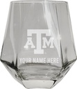 R and R Imports Texas A&M Aggies Customizable Stemless Diamond Wine Glass Engraved 10 oz Clear Officially Licensed Single Unit