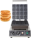 Commercial 1750W Round Belgian Waffle Maker,16pcs Heated Double-sided Heating Mini Round Waffle Iron,Non-Stick Teflon Coating Snack Machine,for Restaurant Bakeries Snack Bar Family