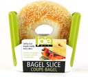 Joie Small Bagel Slicer, English Muffin Cutter, Knife Guides Easily Fold for Compact Storage, Handy Kitchen Gadget for Breakfast and Lunch Sandwiches, BPA-Free, Dishwasher Safe