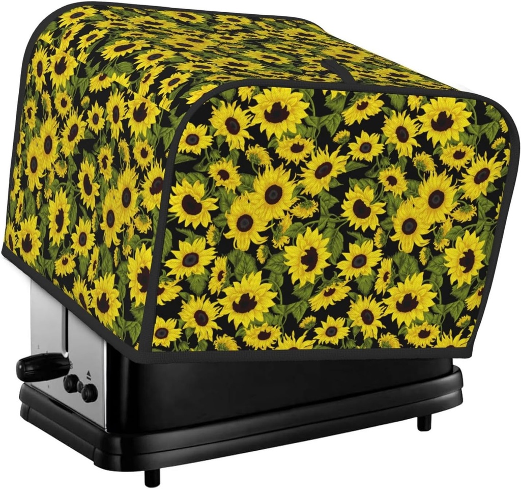 Oven Cover Kitchen Bread Machine Protector,4 Slice Toaster Cover For Home,Fingerprint Coaster Cover,Kitchen Small Appliance,Sunflowers In Vintage