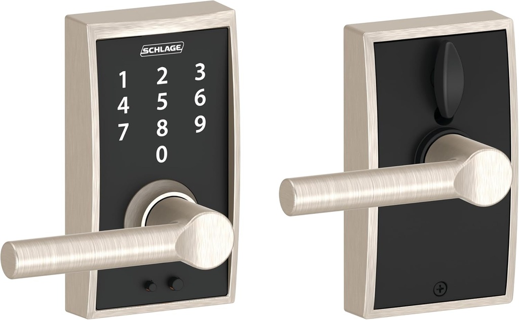SCHLAGE Touch Century Lock with Broadway Lever (Satin Nickel) FE695 CEN 619 BRW