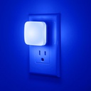 Blue Night Lights Plug into Wall, Nightlights With Light Sensor Dusk to Dawn, 0.3W Square Plug in Night Light for Kids, Blue Night Light for Bathroom Bedroom Kitchen, 2 Pack LED Night Lights