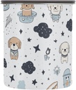ALAZA Cute Puppy Dog Stars Space Airtight Coffee Bean Canister 30oz Food Storage Containers with Lids For Gournd, Tea, Sugar, Flour, Rice, Cereal, Candy Cookie Jar
