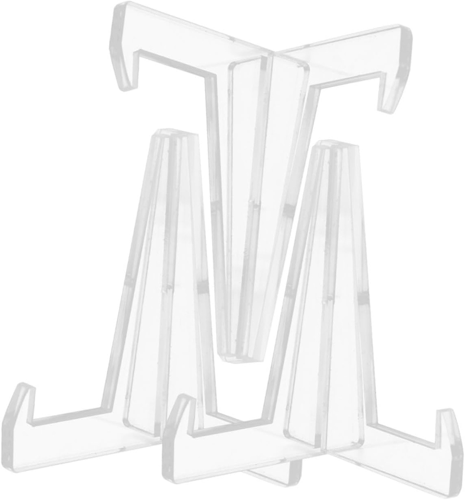 BESTYASH 3pcs Acrylic Display Stand for Decorative Picture Plate Showcases Elegant Transparent Holder for Office Storage and Organizing Artwork for Cup Saucer Arrangement