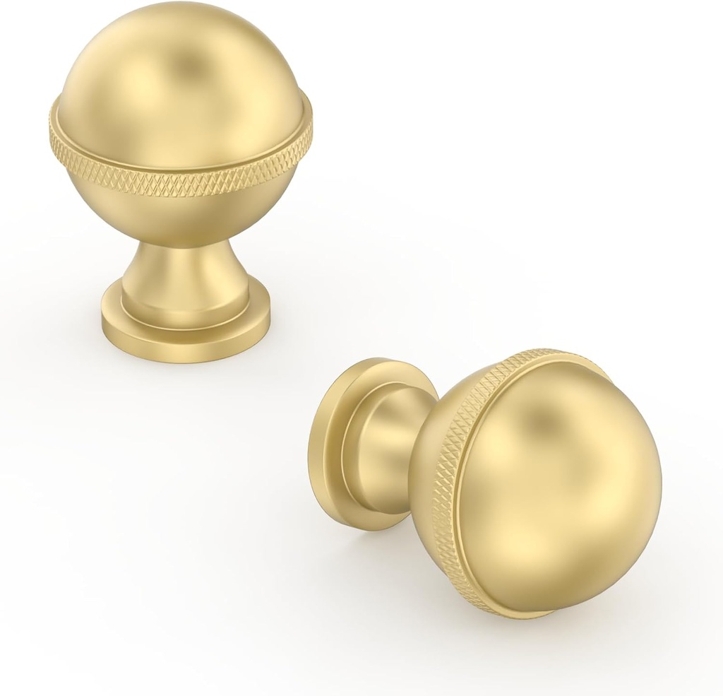 Asidrama 10 Pack Brushed Gold Kitchen Cabinet Knobs Dresser Knobs Drawer Knobs Cabinet Hardware Knobs for Drawers