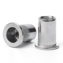 30 Pcs 3/8"-16 Rivet Nut, 304 Stainless Steel Flat Head Rivnut Threaded Insert Nutsert