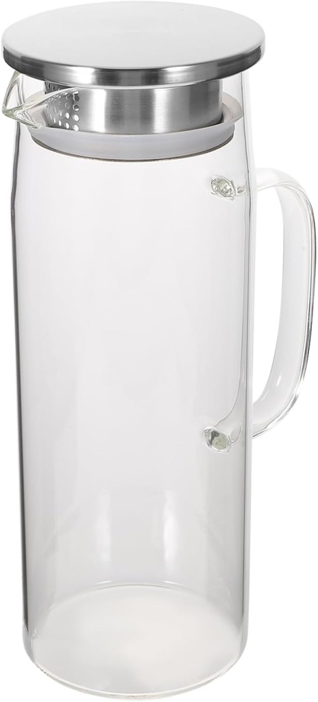 PRETYZOOM 1pc and Cold Glass Teapot Lid Practical Kettle for for Iced Tea Juice and Homemade Drinks Elegant Design for Parties and Gatherings Random Style