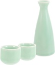 Ceramic Japanese Saki Cup Set Sake Bottle and Cups Japanese Tea Set for Sake Lover