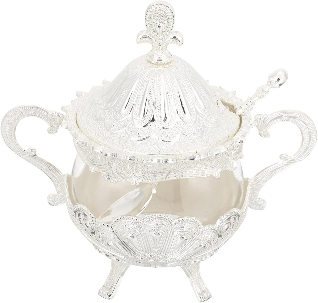 Elegant Glass Jar Containers Food Storage Containers Lids Condiment Box for Home