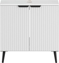 Bathroom Vanity Without Sink，30" White Modern Freestanding Storage Cabinet with 2 Soft Closing Doors, Freestanding Cabinet with Metal Handles