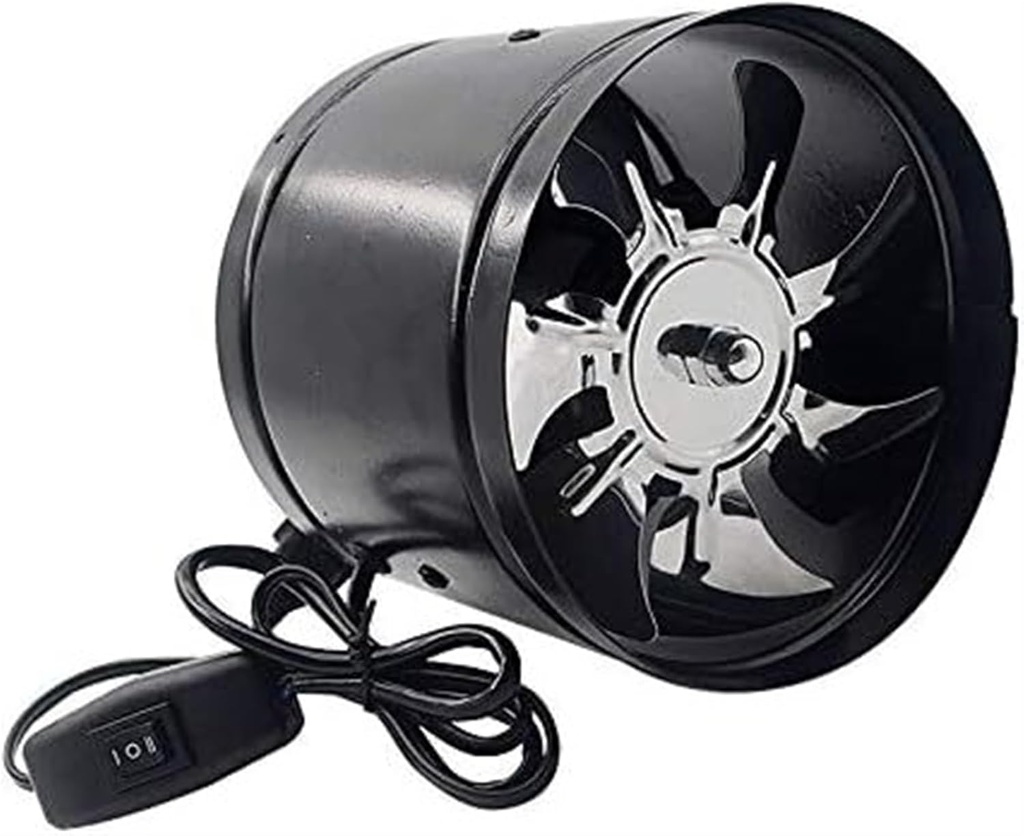 Kitchen Toilet Louver Pipe Exhaust Fan Air Ventilation Ceiling Booster Blower Cooling Vent Exhauster