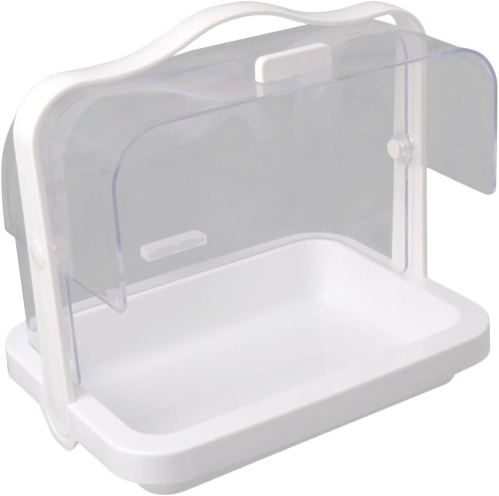 LIFKOME Dustproof Bread Box Lid Portable Cake Display Container for Kitchen Countertop for Dried Fruits and Desserts Food-Grade Plastic 1 Piece
