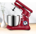 Stand Mixer, Tilt-Head Household Mixers 6-Speed Kitchen Electric Dough Mixer for Household Baking Bread, Kitchen Electric Mixer with Stainless Steel Bowl,Dough Hook,Whisk,red