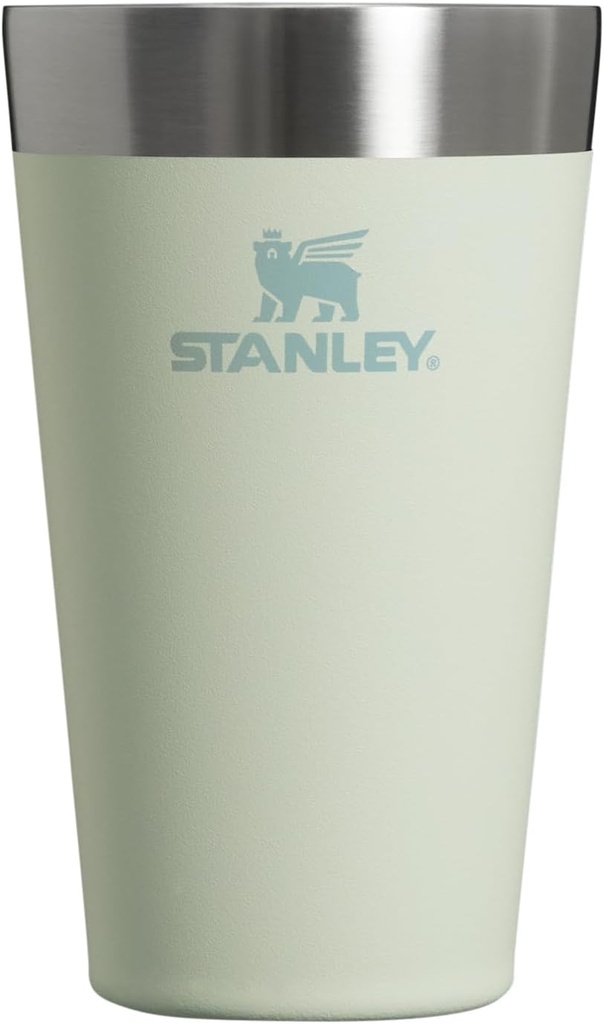 STANLEY Adventure Stacking Beer Pint Glass 16oz | Stackable Drinking Cup for Cold Beverages | Dishwasher Safe | Insulated Stainless Steel Tumbler | BPA-Free | Mist