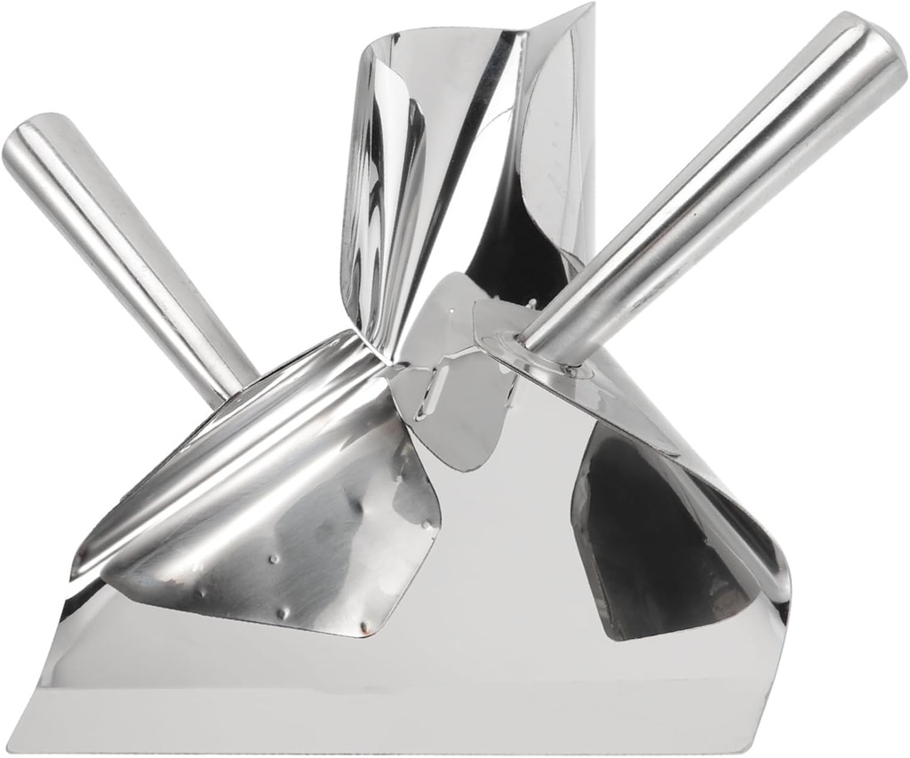 Stainless Steel French Fry Shovel Popcorn Scoop Versatile Food Packing Scoop for Nuts Beans and Snacks Easy to Clean Dual Handle Design for Home Kitchen Use