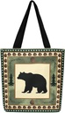 Feelyou Deer Canvas Tote Bags Moose Lodge Large Capacity Shoulder Handbags
