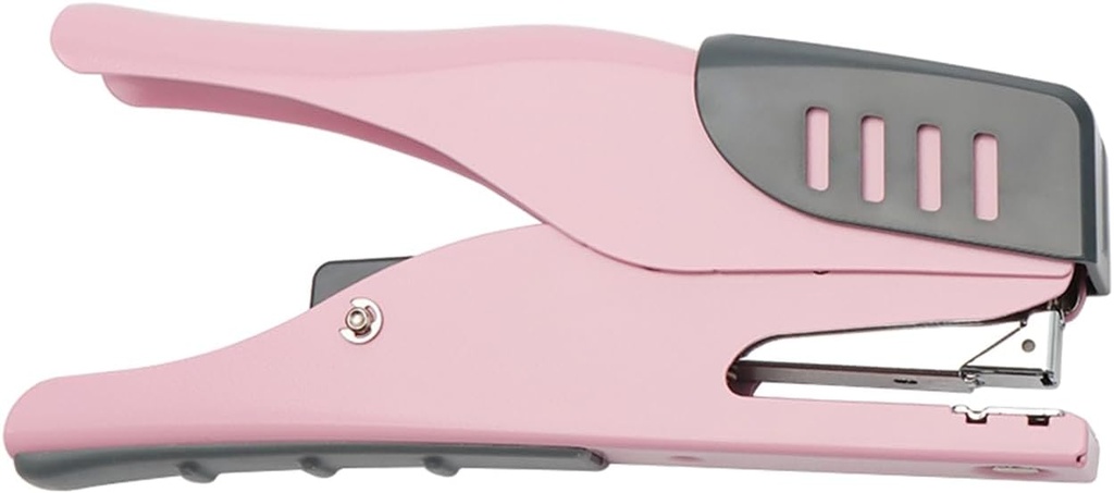 Pink Stapler Cute Plier Staplers for Desk Hand Held Desktop Stapler Effortless Heavy Duty Staplers for Standard Staples School Office Supplies Paper Folder