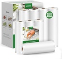 Kootek Vacuum Sealer Bags for Food, 8 Rolls for Custom Fit Food Storage, Meal Prep or Sous Vide, 8" x 20' (4 Rolls) and 11"x 20' (4 Rolls) Commercial Grade Vacuum Seal Freezer Bags Rolls