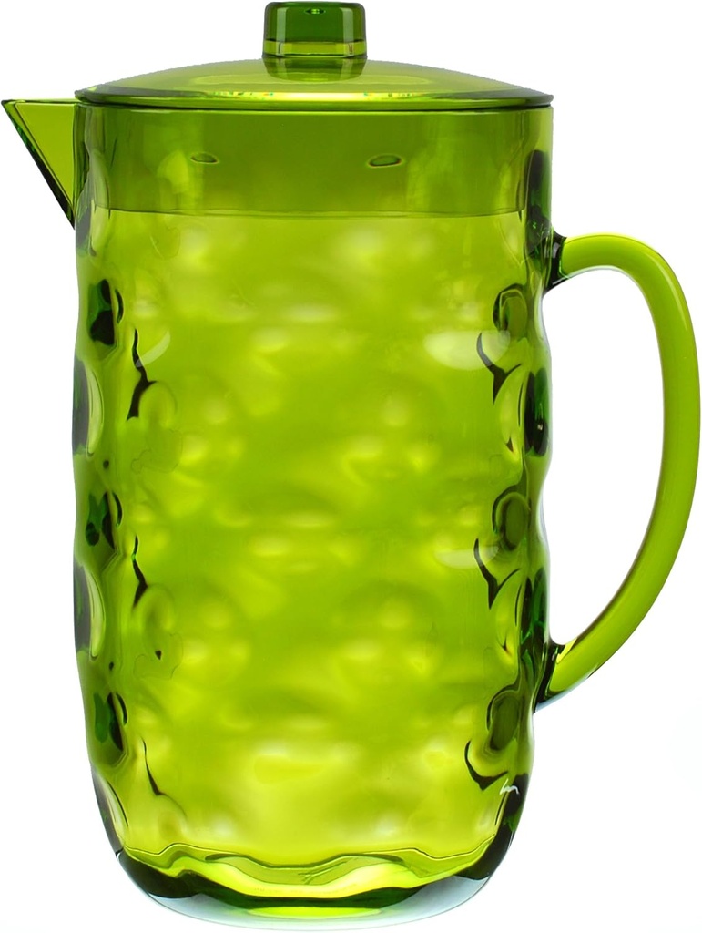 QG Acrylic Plastic Pitcher with Lid BPA Free - Great for Iced Tea & Water - Green - 0.63 Gallon / 80 oz. / 2.5 Quart