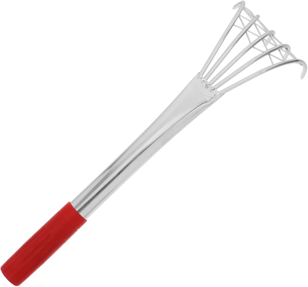 VILLCASE Stainless Steel Clamming Rake with Long Handle for Beach and Garden Use Multifunctional Clam Digging and Leaf Raking Tool Seafood and Gardening Accessory for Outdoor Enthusiasts