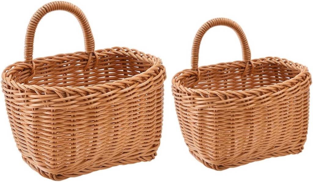 2pcs Large Storage Basket Wall Hanging Fruit Vegetable Baskets for Kitchen