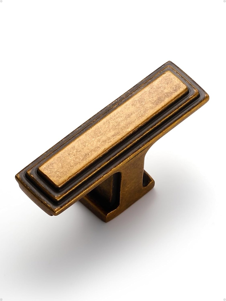 SORWDUREM 5 Pack Antique Brass Cabinet Knobs 2 inch(50mm) Length Single Hole Cabinet Knobs Drawer Pulls Cupboard Kitchen Hardware