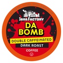 Java Factory Coffee Pods High Caffeine Coffee Compatible with K Cup Brewers Including 2.0, Da Bomb Extra Bold Double Caffeinated, 80 Count