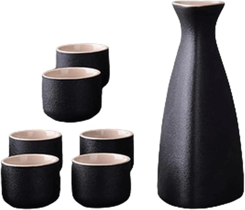 Ceramic Japanese Sake Set Sake Set Liquor Dispenser Traditional Sake Cup Japanese Sake Pot Set for Warmer or Cold Wine