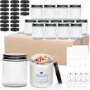 16 Pack 8 OZ Glass Jars with Lids gift for women,Candle Jars,Glass Jar for Candles, Samples, Spices, Powders