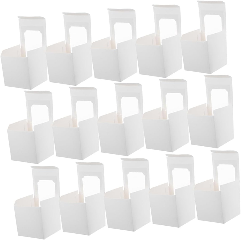 ABOOFAN 40Pcs White Cupcake Boxes with Window Individual Miniature Dessert Containers for Weddings Parties and Events Sturdy Design for Muffins and Pies Portable