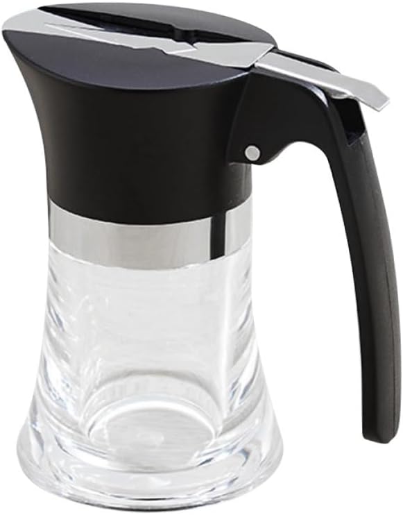 Syrup Dispenser Bottle Stainless Steel Condiment Pot Acrylic Sauce Container Kitchen Use