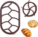 Kaiser Roll Stamp 2Pcs Bread Roll Stamp Bread Dough Press Mold Bread Press Stamp Baking Stamp for Bread Hand Maker Mold for Baking Supplies