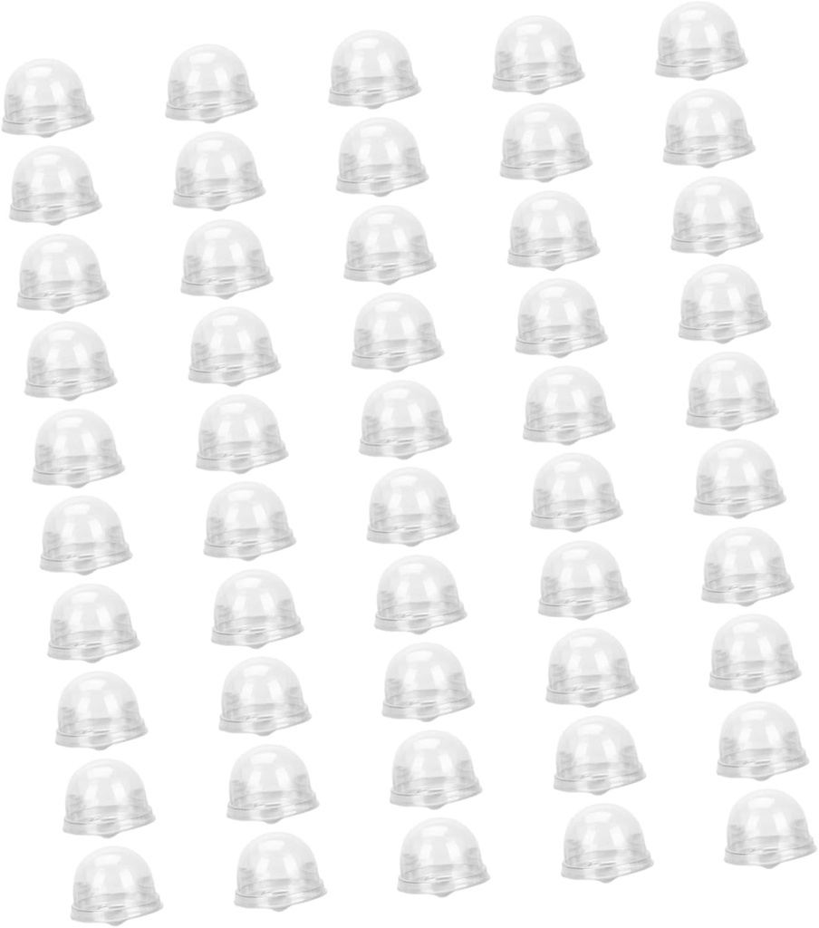 PRETYZOOM 50pcs Moon Cake Holder Cake Wrapping Box for Dessert Packing Gifting Random Color