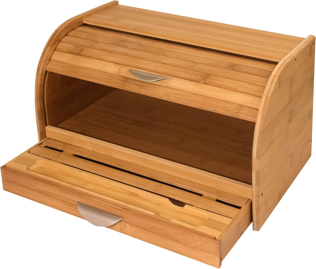 Honey-Can-Do KCH-01081 Bamboo Bread Box, Bamboo