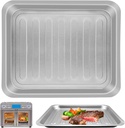 GWY Air Fryer Tray for Emeril Lagasse Dual Zone 360 Air Fryer Oven 25 QT Extra Large, 14''×12'' Steel Air Fryer Accessories Grill Pan Grill Plate Crisper Plate Replacement Parts Rack