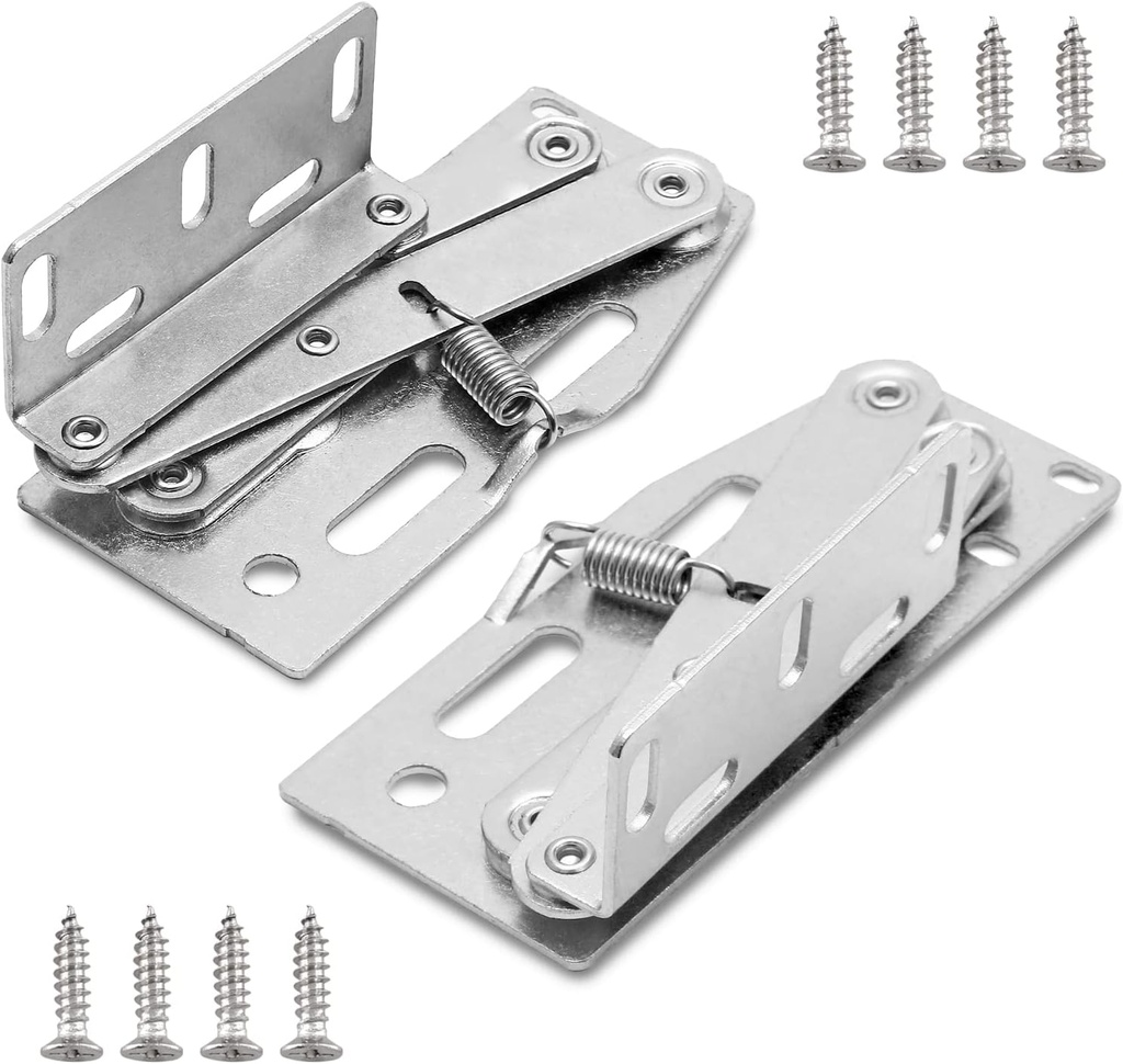 Scissor Hinges with Mounting Screws, Nickel Plated Steel Tip Out Tray Hinges For Kitchen Sink Tip Out Tray Bathroom Cabinet Organizer Sink Front Drawer