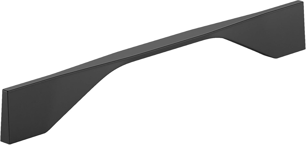 Richelieu Hardware BP9253192900 Creston Collection 6 5/16-inch (160 mm) to 7 9/16-inch (192 mm) Matte Black Modern Rectangular Cabinet Pull