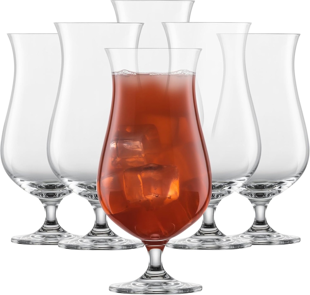SCHOTT ZWIESEL Bar Special Hurricane Glass (Set of 6), Cocktail Glasses for Mixed Drinks, Dishwasher-Safe Tritan Crystal Glasses, Made in Germany (18 Ounce)