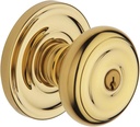 Baldwin Estate 5210.003.ENTR Colonial Keyed Entry Knob in Lifetime Polished Brass