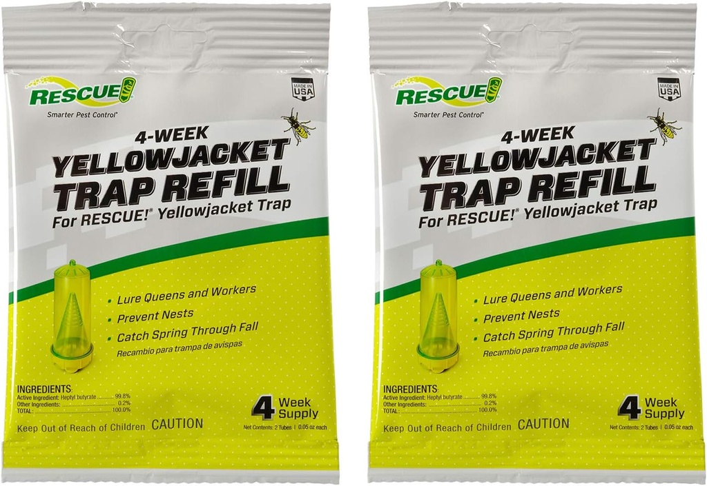 RESCUE! Yellowjacket Attractant – for RESCUE! Reusable Yellowjacket Traps – 4 Week Supply - 2 Pack