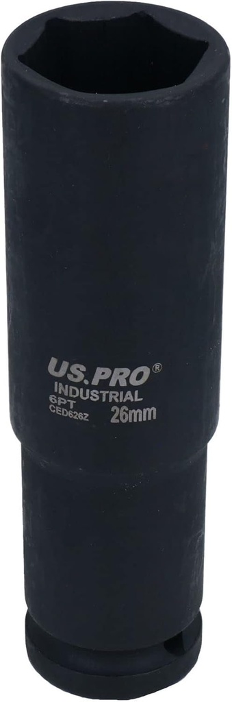 26mm Extra Deep Long Metric MM Impact Socket 1/2" Drive 6 Sided Single Hex