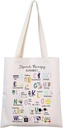 MNIGIU Speech Therapy Tote Bag - SLP Graduation Gift, Thank You Gift for Speech Language Pathologist