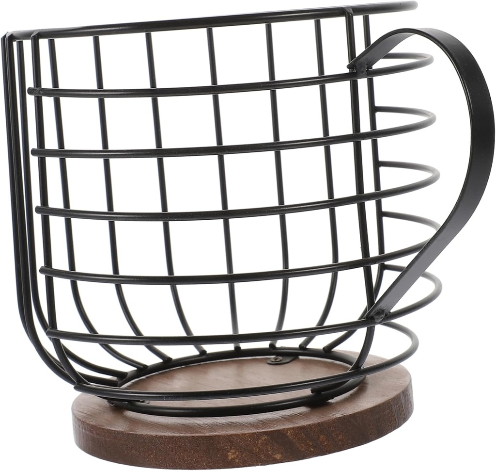 Cabilock Coffee Pod Baskets Organizer Coffee Fruit Basket for Kitchen Iron Storage Holder Holder Bar Accessory