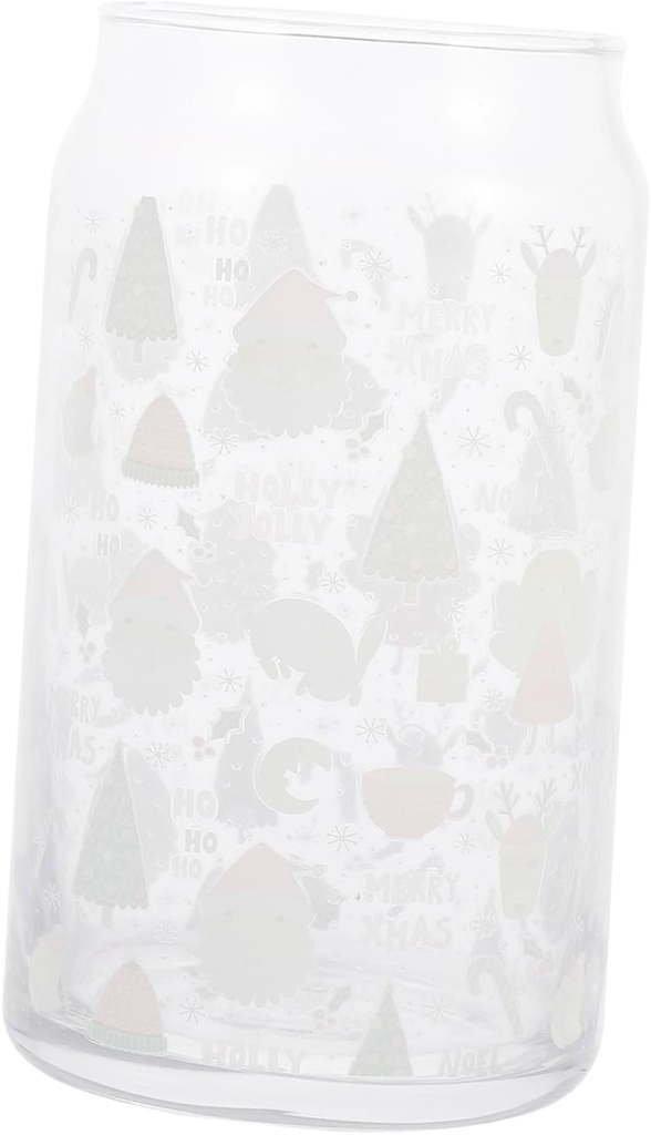 1pc Christmas Changing Glass Cup for Juice and Beverages Festive Drinkware for Home Capacity Lightweight and Design