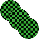 3 Pcs Trivet Tripod for Hot Pots and Pans 15in Cotton Thread Weave Heat Resistant Pot Holders for Crock Pot Kitchen Gadgets Buffalo Plaid Check Black Lime Green