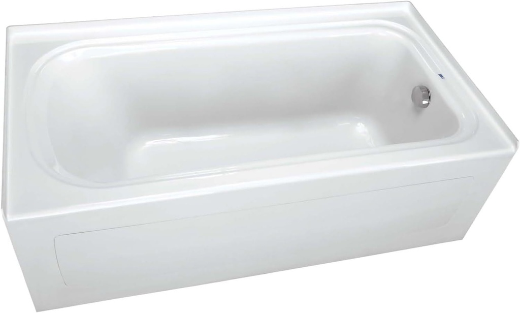 PROFLO PFS7242LSK Hillsboro 72" x 42" Three Wall Alcove Acrylic Soaking Tub with Left Drain and Overflow - White