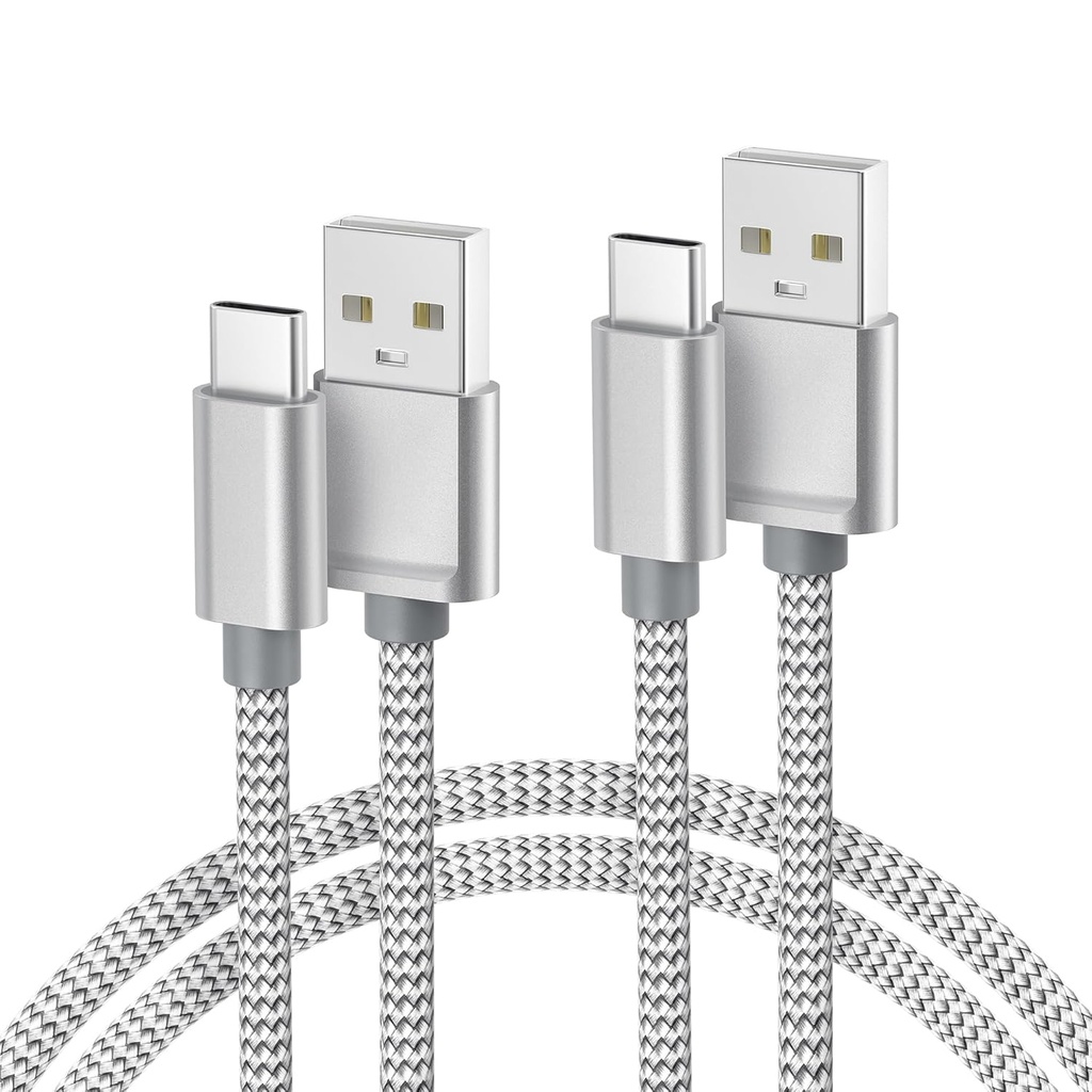 Basesailor for iPhone 17 16 Pro Max Charger Cord,USB to USB C Cable 6.6FT/2Pack,Type C Charging Power Cord for Apple 15 iPad 10 Air 4 5,Samsung Galaxy S25 S24 S23 S22 Plus Ultra,A52 A53 A54,Pixel 9 8