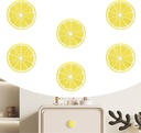 6pcs/Set Cartoon Shape Soft Rubber Round Knobs for Cabinet Handle Pulls, Drawer, Closets Organizer Box, Bookcase (D, Yellow)