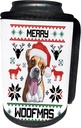 3dRose - Carsten Reisinger - Illustrations - Merry Woofmas Boxer Dog Christmas Gift - Can Cooler Bottle Wrap (cc-272949-1)