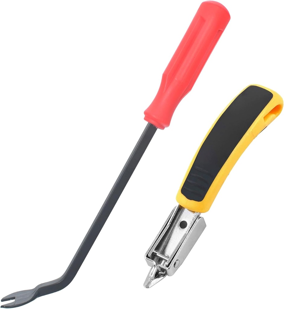 Upholstery Staple Remover, Construction Staple Remover Tool, Heavy Duty Tack Lifter Carpet Remover, Nail Puller for Removing All Kinds of Staples for Furniture, Canvas, Wooden Case, Carton